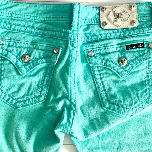 Miss Me Aqua Ankle Skinny Jeans Size 28 🩵 - Picture 8 of 13